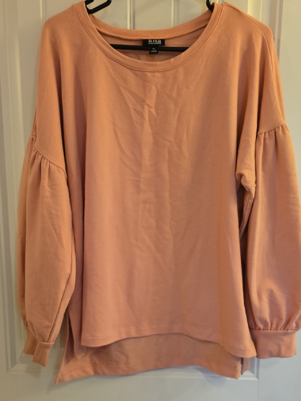 a.n.a Peach Puff-Sleeve Sweatshirt